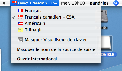 activer le clavier tifinar