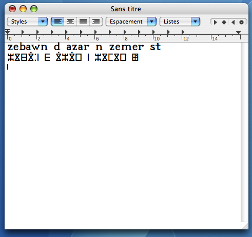 Essai dans TextEdit